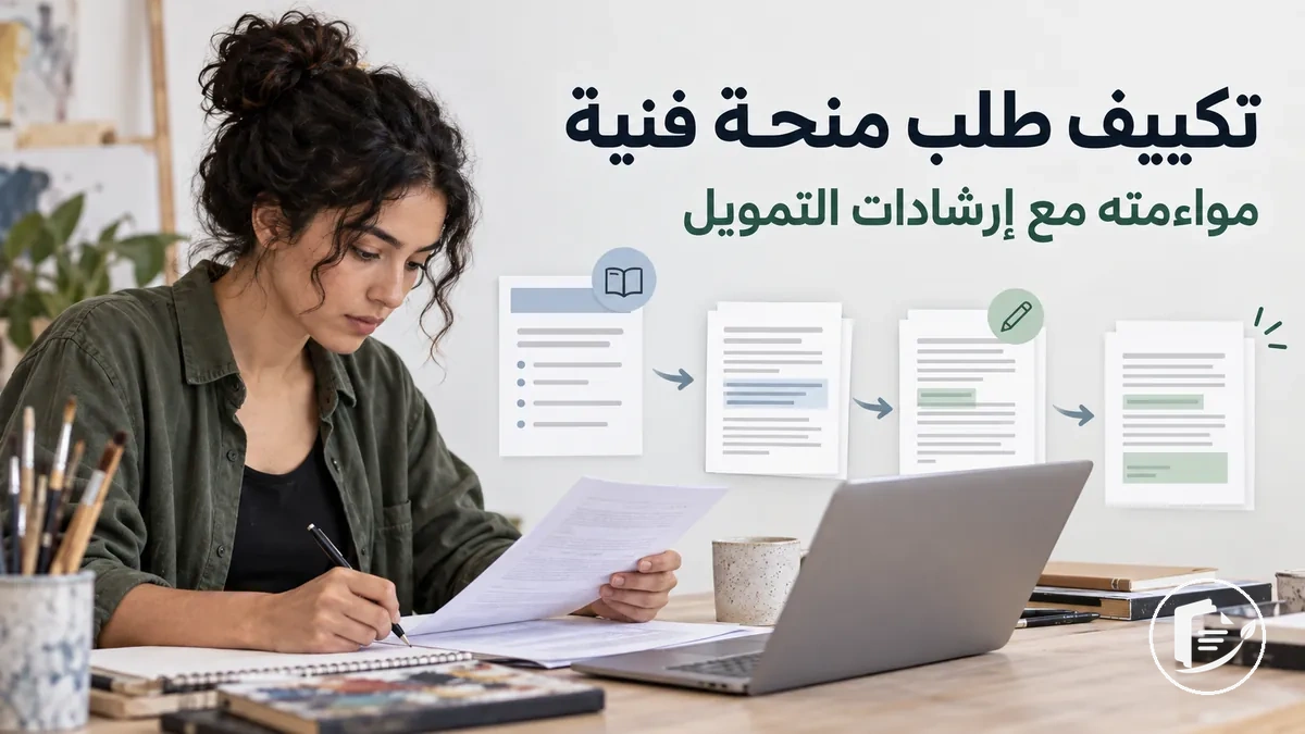 فنان يكيّف طلب منحة مع إرشادات التمويل