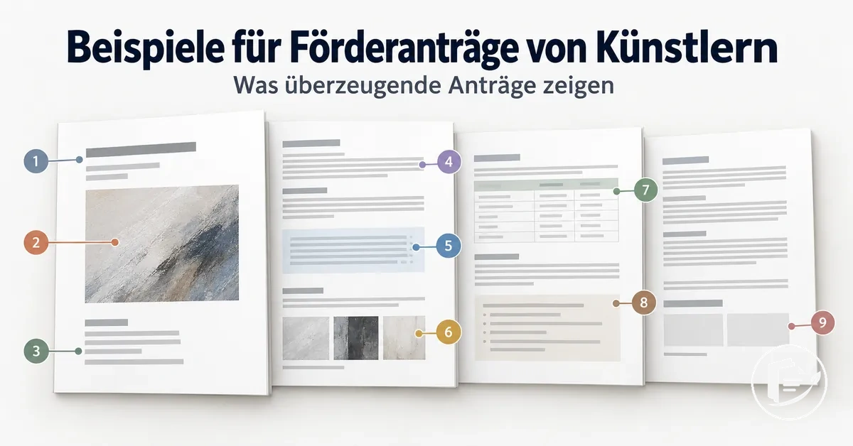 Kommentiertes Beispiel eines Förderantrags mit sichtbarer Antragsstruktur