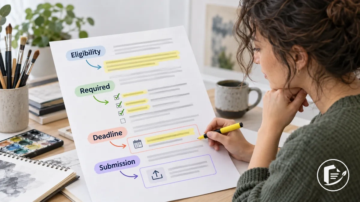 Lire les directives de la subvention avant de commencer