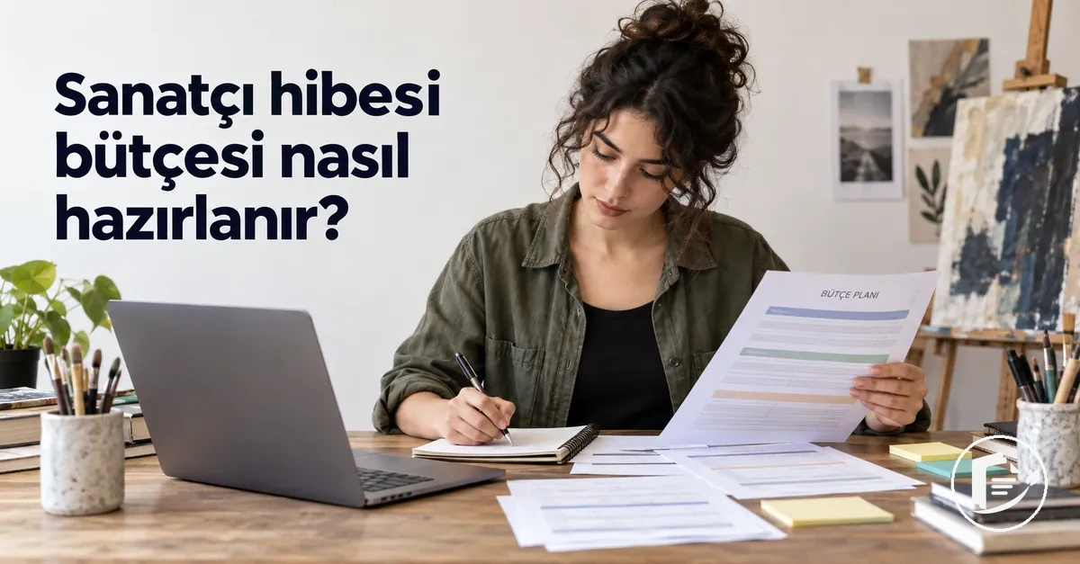 Hibe başvurusu için bütçe hazırlayan sanatçı
