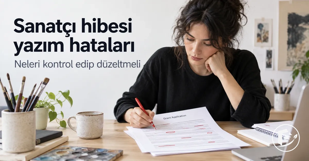 Hibe başvurusundaki yaygın yazım hatalarını düzelten sanatçı