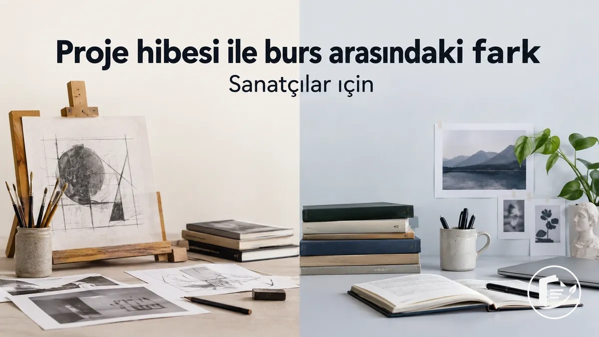 Sanatçılar için proje hibeleri ile bursların karşılaştırması