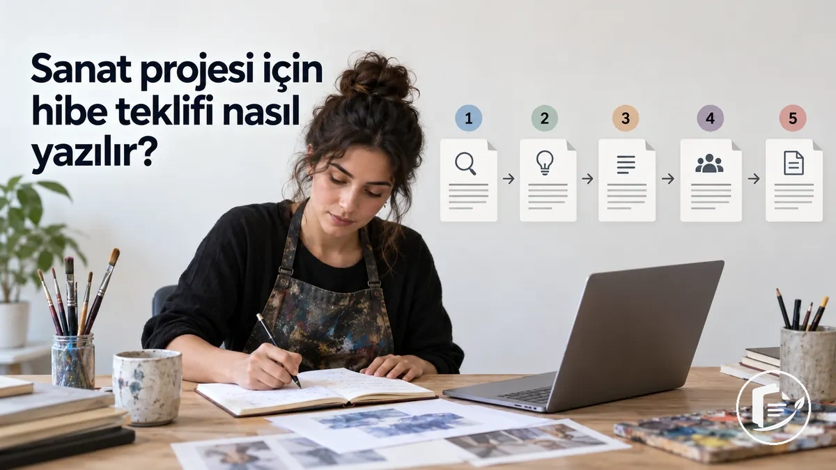 Sanat projesi için hibe teklifini adım adım yazan sanatçı